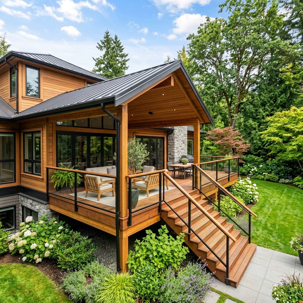 Custom Outdoor Wood Deck